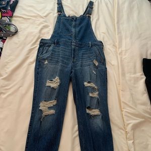 Hollister Super Skinny Crop Overalls XL